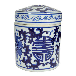 Blue And White Chinoiserie Jar Wayfair Quickview