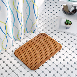 Large Teak Shower Mat Wayfair Emeric Teak Shower Mat