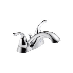 Classic Centerset Double Handle Bathroom Faucet with Drain Assembly and Diamond Seal Technology