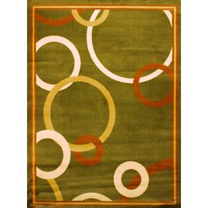 Elif/Passion Green Area Rug