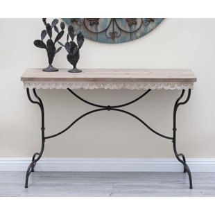 Wood And Metal Accent Table Wayfair Metal Wood Console Table