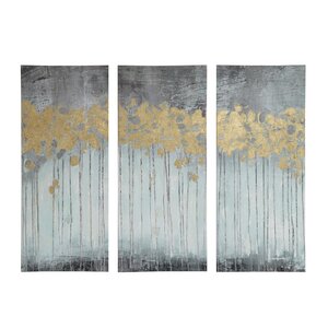 Evening Forest 3 Piece Painting Print Set