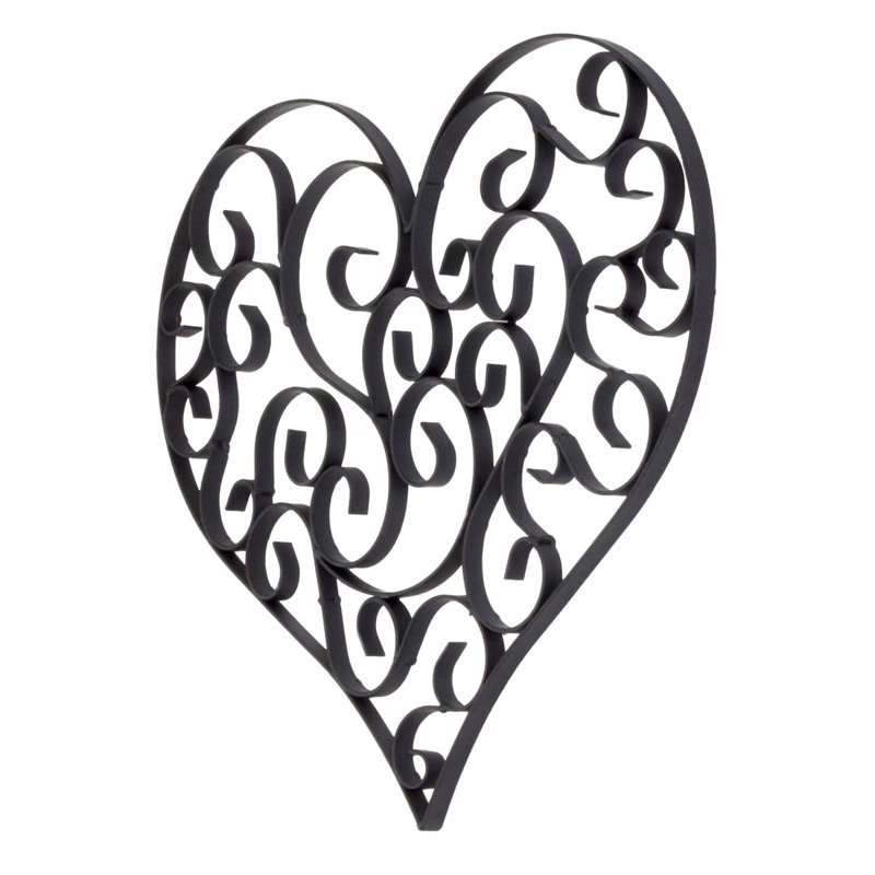 Bayaccents Wrought Iron Heart Wall Decor Reviews Wayfair Wrought Iron Heart Wall Decor