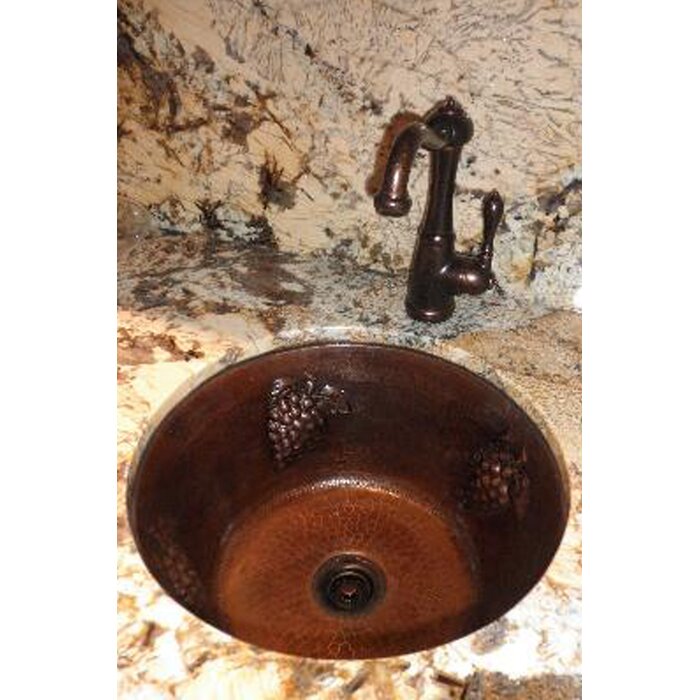 Grape 16 X 16 Round Copper Undermount Kitchen Sink
