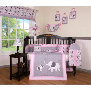 Elephant Dynasty Boutique 13 Piece Crib Bedding Set