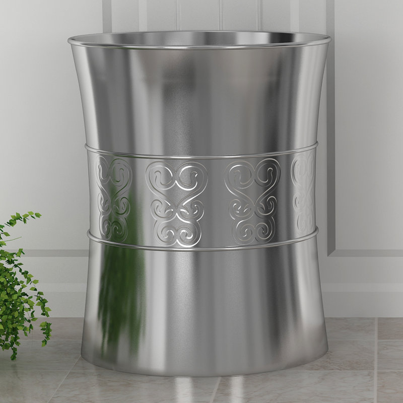 NU Steel Metal Waste Basket & Reviews Wayfair