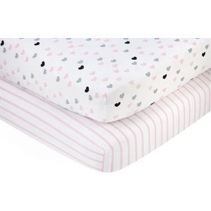 Hugs and Kisses Fitted Crib Sheets (Set of 2)