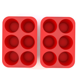 Silicone Texas Muffin Pan and Cupcake Maker (Set of 2)