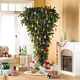 Artificial Christmas Trees You Ll Love Wayfair Upside Down Christmas Trees
