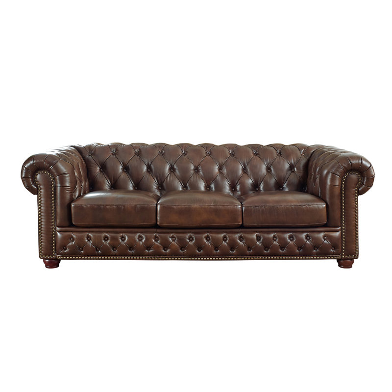 Worcester Leather Chesterfield Sofa