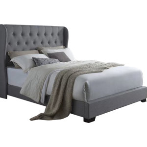 Mamadou Wood Framed Upholstered Panel Bed