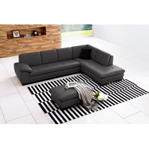 Casselman Leather Sectional by Wade Lo..