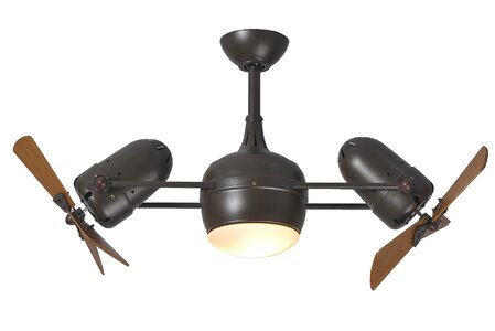 41 Valerian 6 Blade Led Dual Ceiling Fan With Wall Remote Joss