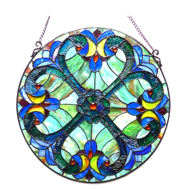 Astoria Grand Tiffany Glass Window Panel & Reviews | Wayfair