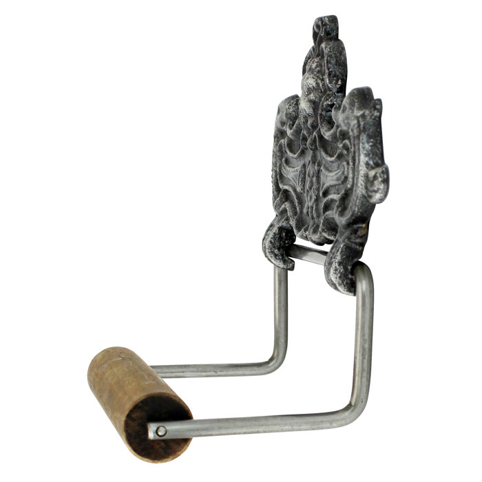 Victorian Lion Bathroom Cast Iron Wall Mount Toilet Paper Holder