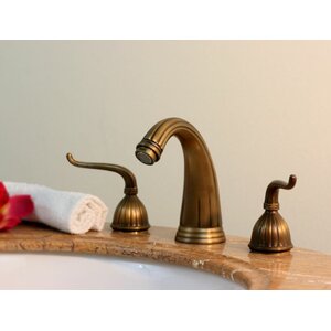 Widespread Bathroom Faucet with Double Scroll Handles