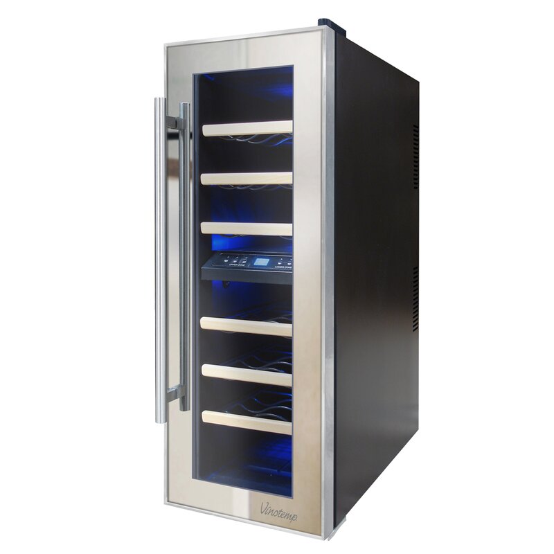 Vinotemp 21 Bottle Dual Zone Freestanding Wine Cooler | Wayfair