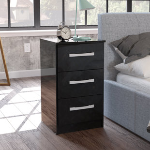 Black High Gloss Bedside Table Wayfair Co Uk Quickview