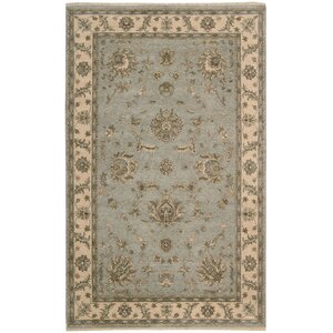 Degory Hand-Knotted Aqua Area Rug