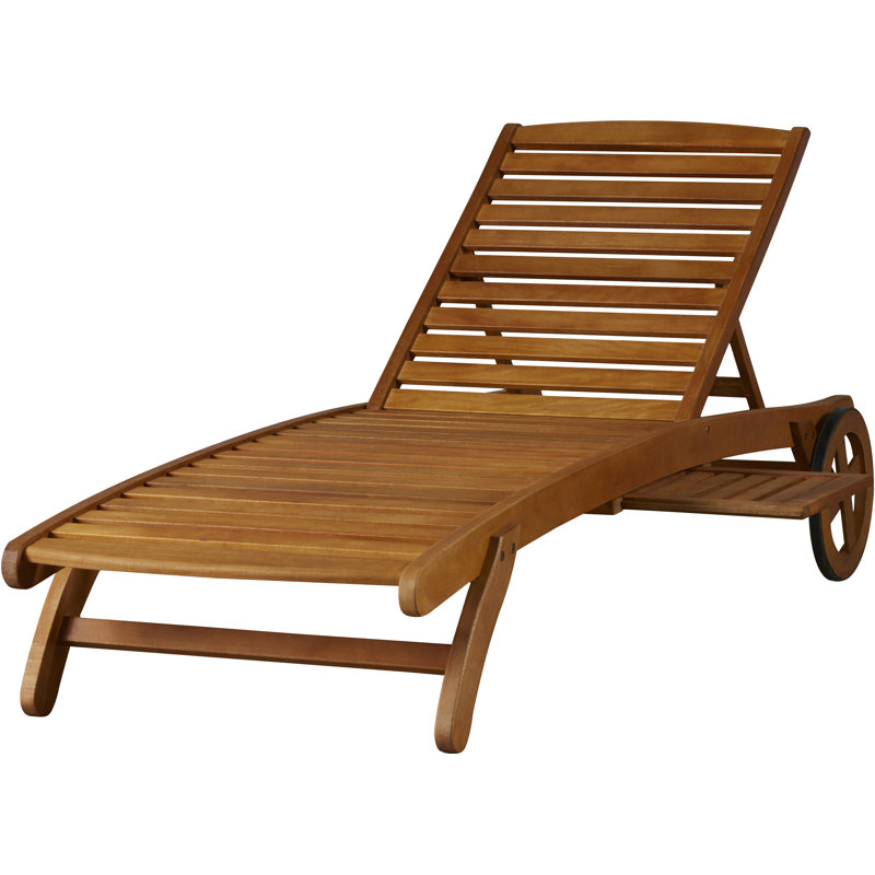 Joaquin Balau Wood Patio Chaise Lounge Reviews Joss Main