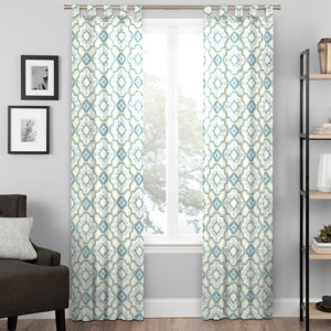 Ellison Geometric Room Darkening Rod Pocket Curtain Panels