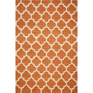 Frank Hand-Hooked Pumpkin Area Rug