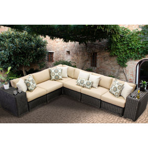Venice 8 Piece Sectional Seating Group with Cushion