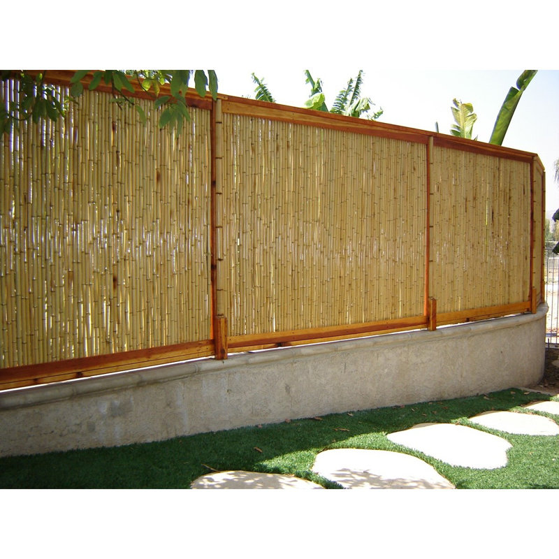 Backyard X Scapes 8 Ft W Rolled Bamboo Fence Panel Reviews Wayfair W Rolled Bamboo Fence Panel Reviews Wayfair