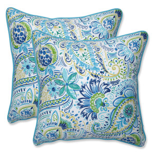 Gilford Baltic Indoor/Outdoor Throw Pillow (Set of 2)