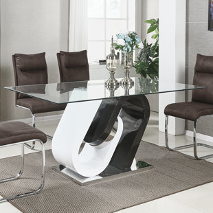 Gl Kitchen Dining Tables You Ll Love Wayfair Jigar Gl Top Dining Table