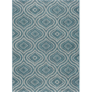 Weber Contemporary Aqua Indoor/Outdoor Area Rug