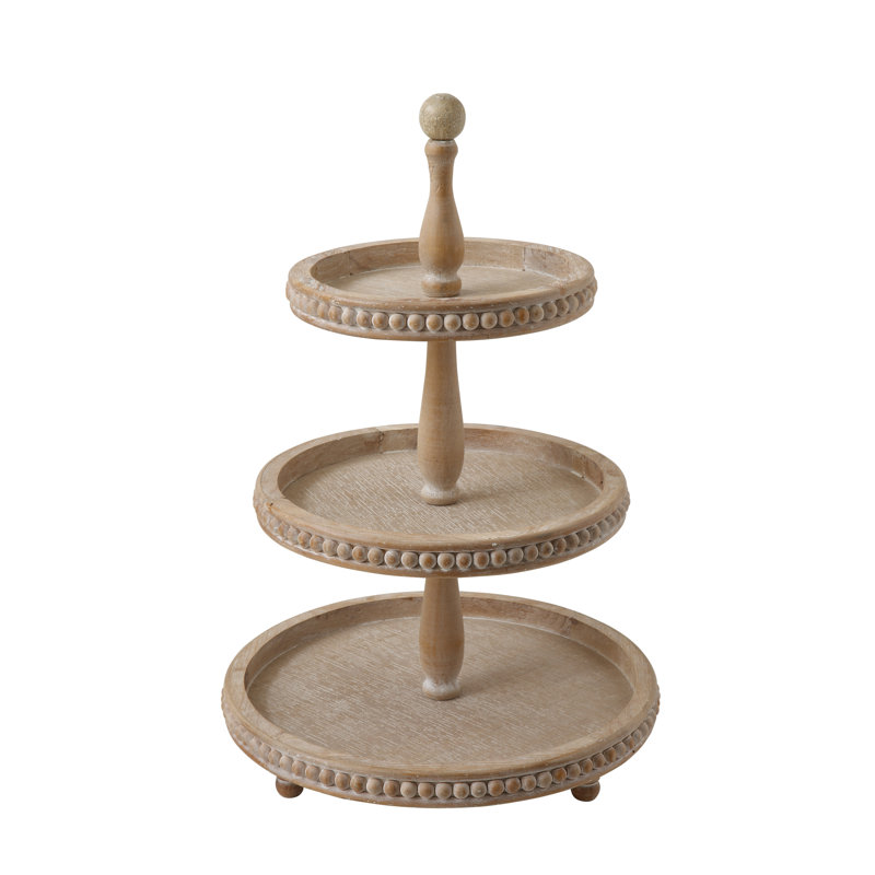 Braymer Round 3 Tier Wood Coffee Table Tray Reviews Birch Lane