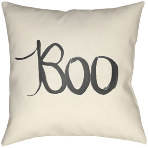 Lodge Cabin Boo Indoor/Outdoor Throw Pillow