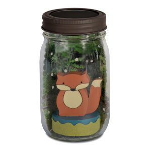 Fox Mason Jar Solar Night Light
