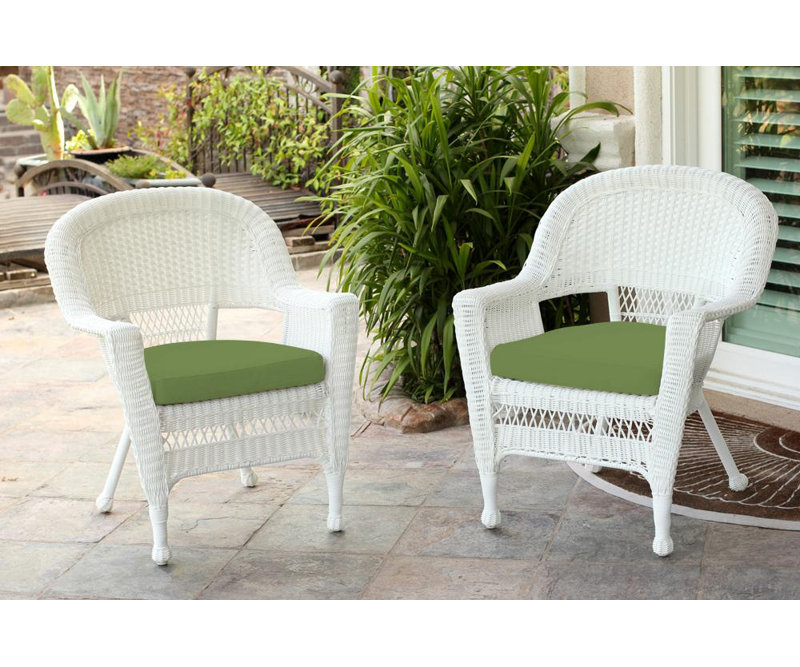 Three Posts Burrowes Wicker Chair With Cushion Reviews Wayfair Burrowes Wicker Chair With Cushion
