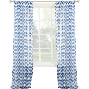 Leland Chevron Sheer Rod Pocket Single Curtain Panel