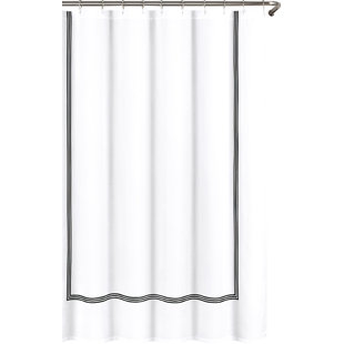 Modern Contemporary White Curtains With Black Trim Allmodern Quickview