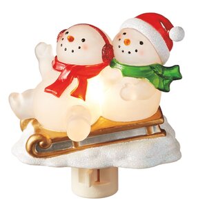 Snowmen on Sleigh Night Light