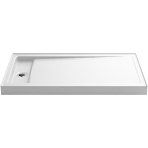 Bellwether Single-Threshold Shower Base with Left Center Drain