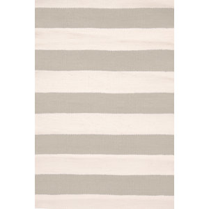 Catamaran Hand-Woven Gray/White Indoor/Outdoor Area Rug