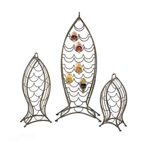 Nested Fish 3 Piece 35 Bottle Floor Wine Rack Set