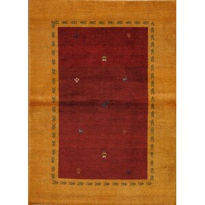 Gabbeh Hand-Knotted Red/Brown Area Rug