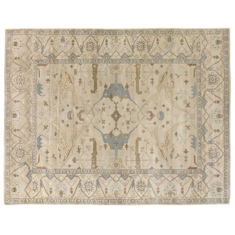 Exquisite Rugs Oushak HandKnotted Wool Ivory Area Rug Perigold