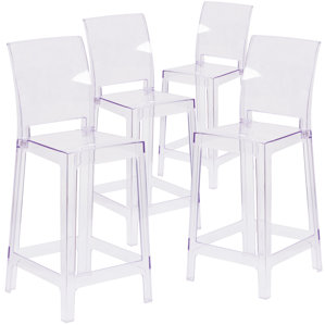 Darchelle Transparent Crystal Counter Bar Stool ..