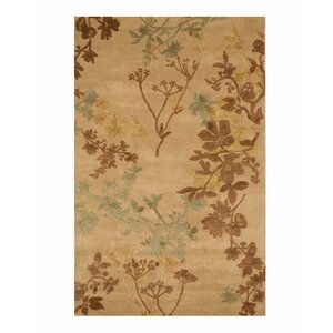 Berrien Hand-Tufted Wool Beige Area Rug