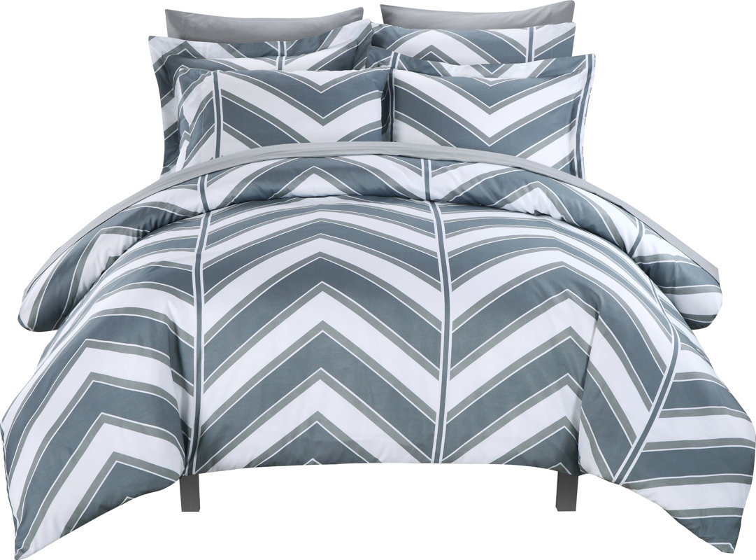 Chic Home Piper Reversible Duvet Cover Set & Reviews Wayfair