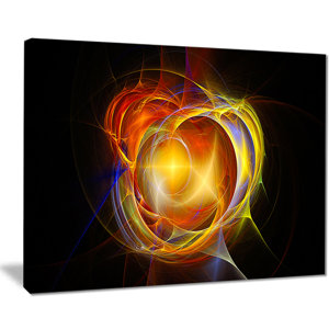 'Supernova Explosion in Black' Graphic Art Print on Canvas