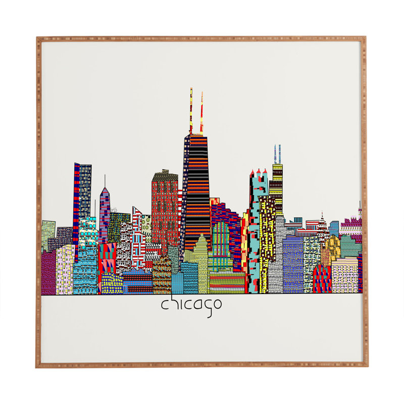 'Chicago City' Framed Graphic Art & Reviews AllModern