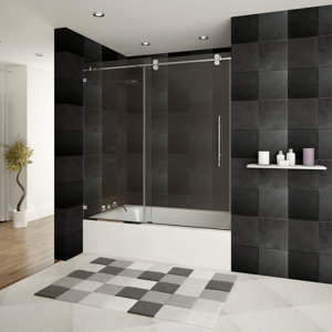 Ultra-D 60'' x 62'' Single Sliding Bath Tub Door