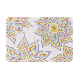 Floral Rhythm by Pom Graphic Design Bath Mat